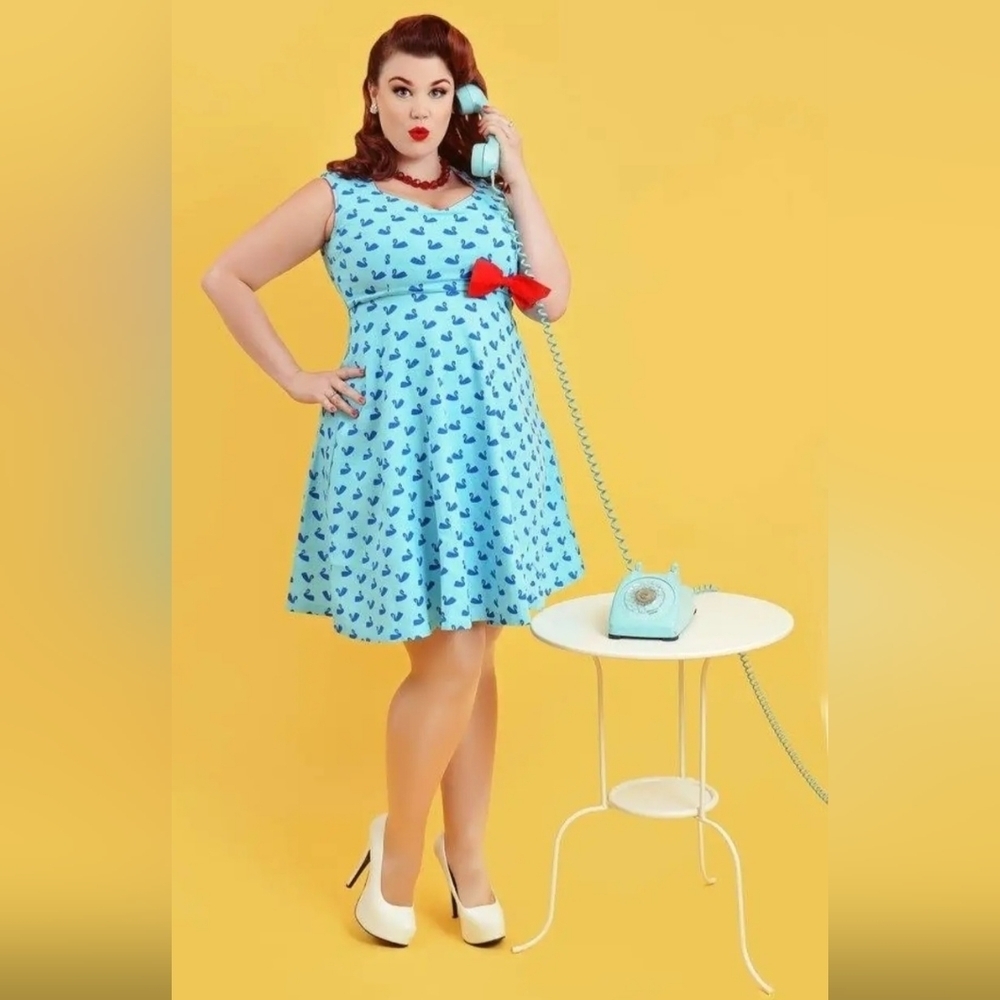 Lindy Bop Leda Swan Dress, VGUC, Size 5X